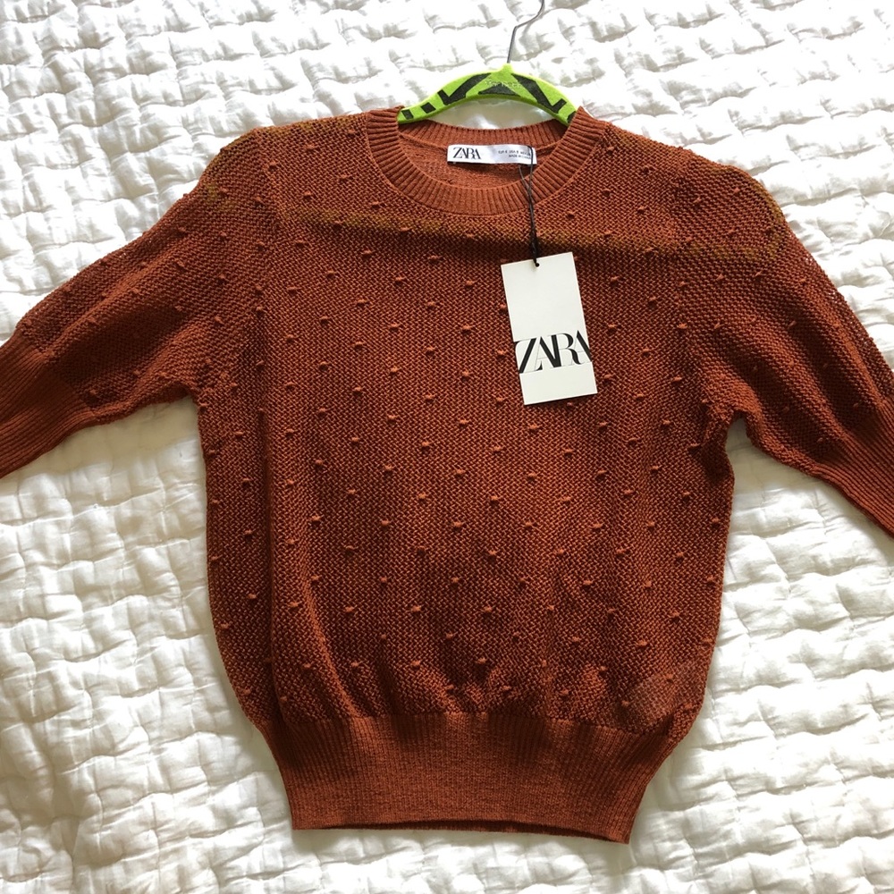 NWT | Zara | Orange Sweater - Sz SM